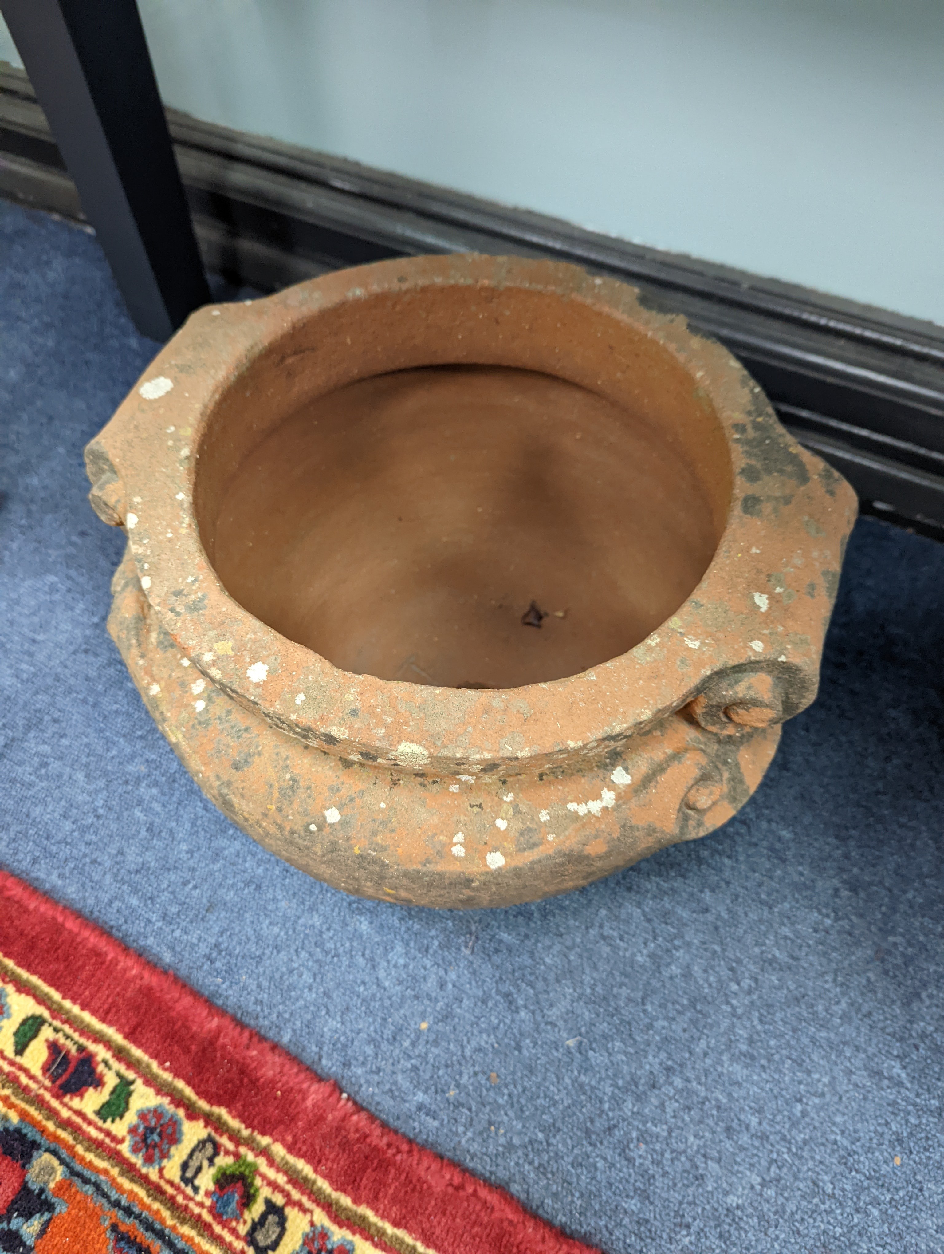 A pair of Compton terracotta planters, diameter 32cm, height 24cm